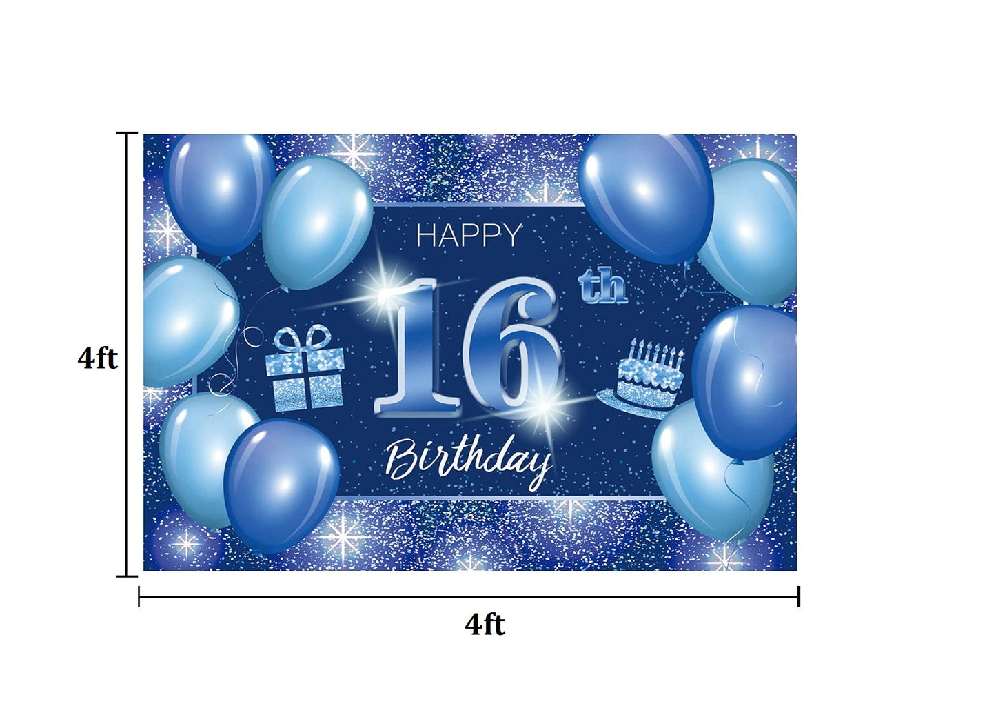 16th Birthday Party Backdrop 