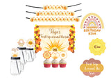 First Trip Around the Sun Theme Birthday Party Combo Kit with Backdrop & Decorations