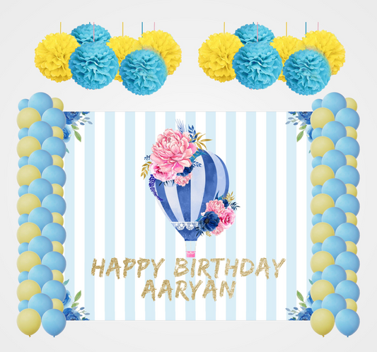 Hot Air Birthday Party Decoration Kit