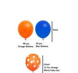 Blue and Orange Balloons Arch Garland Kit
