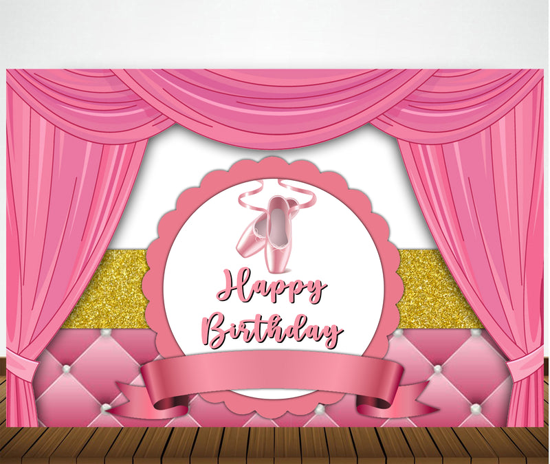 Ballerina Theme Party Backdrop