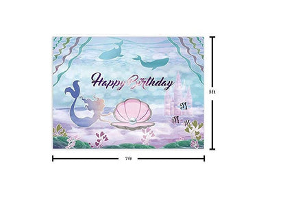 Mermaid Theme Birthday Party Backdrop