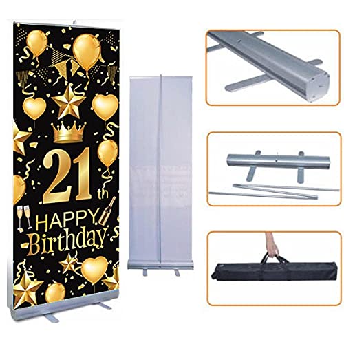 21st Birthday Customized Welcome Banner Roll up Standee (with stand)