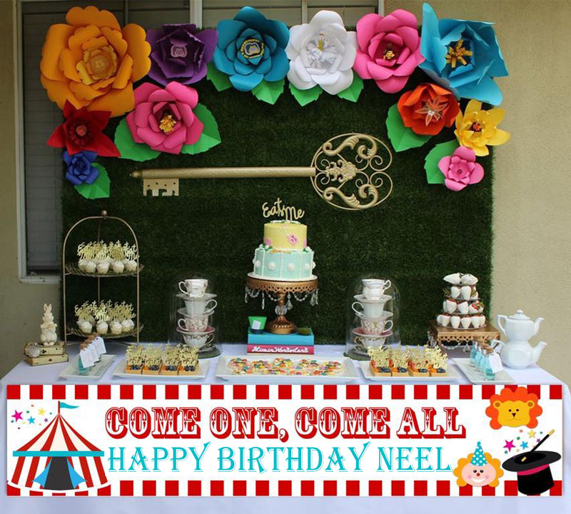 Carnival Theme Birthday Party Long Banner for Decoration