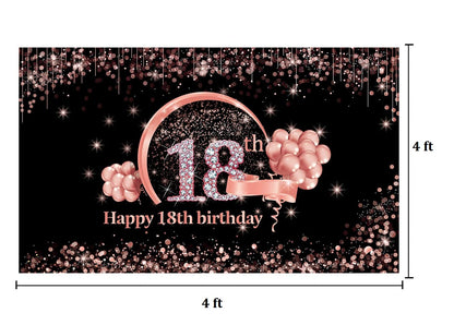 18th Birthday Party Backdrop 