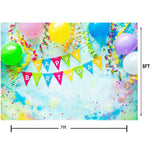 Personalize Joyful Birthday Party Backdrop Banner