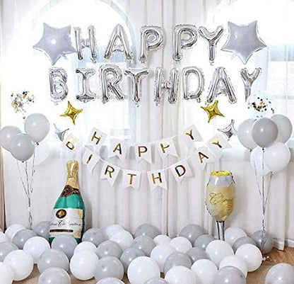 Silver Decoration Set for Birthday