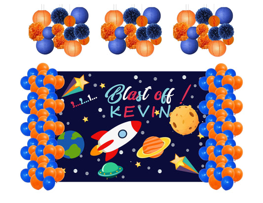 Space Theme Birthday Party Complete Decoration Kit