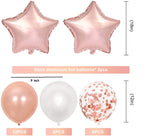 16 Inch Rose Gold Number 5 Balloon, Large Helium Balloon Birthday Party Decorations for Girls, Rose Gold Latex Balloons, 2 Year Party Supplies for Baby Shower Birthday Celebration