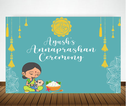 Annaprashan Ceremony Backdrop Banner Decoration