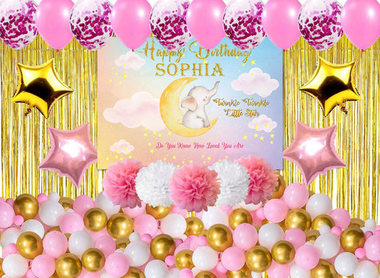 Twinkle Twinkle Little Star Theme Birthday Party Complete Decoration Kit