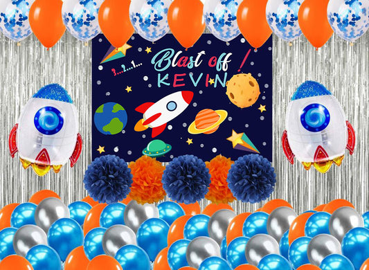 Space Theme Birthday Party Complete Party Set for Boys
