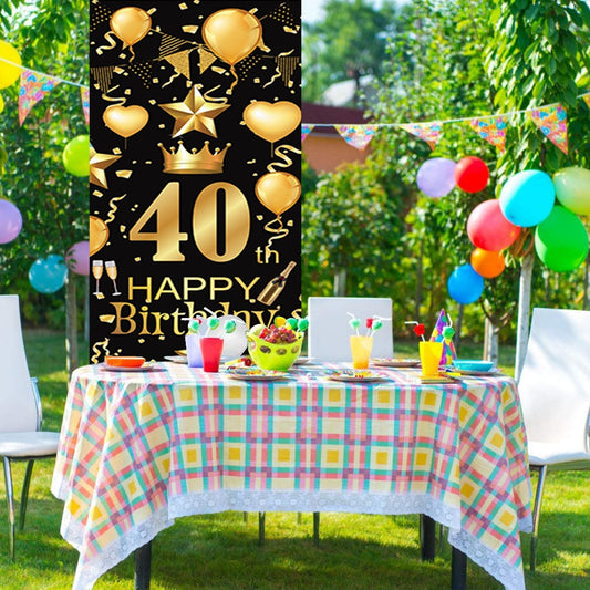40th Birthday Customized Welcome Banner Roll up Standee (with stand)