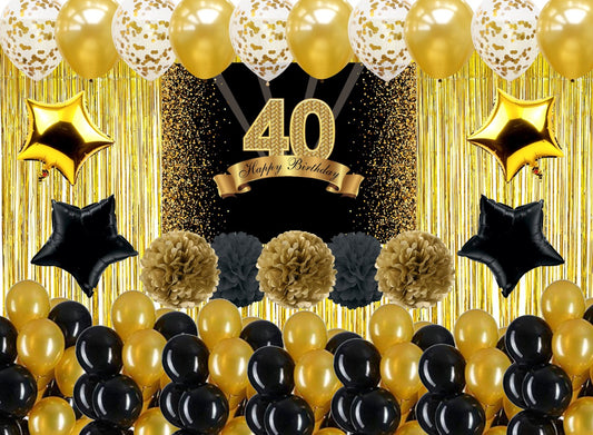 40th Birthday Party Complete Decoration Kit 