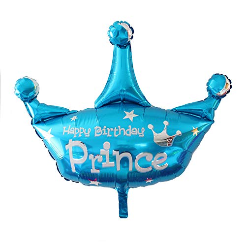 Party Foil Balloon Pack Of 5 For Prince Birthday Decoration For Boys