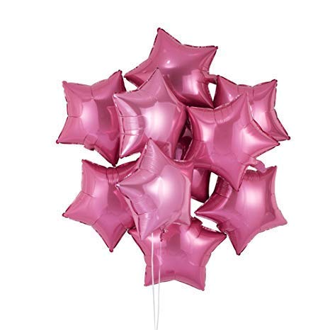 Pink Star Shape Foil Mylar Helium Balloon Birthday Party Decoration ,Foil Balloons