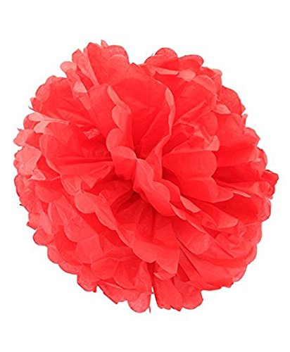Red Pom Pom Flower Decoration For Birthday Parties, Anniversary Party & Baby Shower