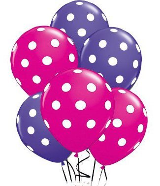Pink And Purple Polka Dot Party Balloons-Birthday Parties