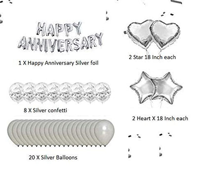 Anniversary Silver Combo Kit For Decorations