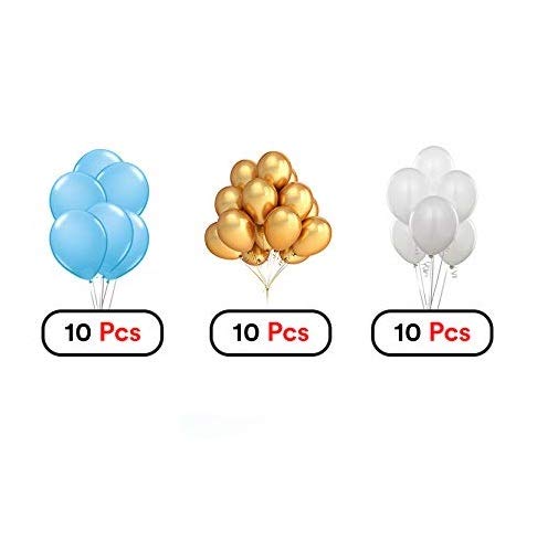 Blue Birthday Party Decoration Combo Boys- Blue Banner, Balloons & Curtain