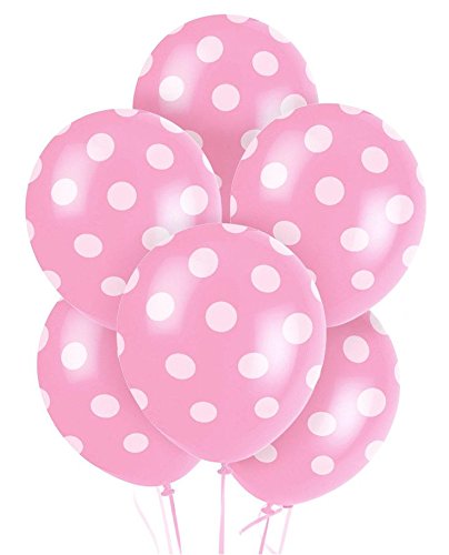 Pink Color Polka Dot Party Balloons- Perfect For Birthday Parties,