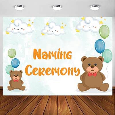 Naming Ceremony Boy Backdrop Banner Decoration