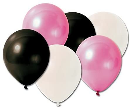 Black, White And Pink Latex Balloon Birthday Parties, Bachelor Parties, Sweet Sixteen Birthday