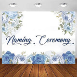 Naming Ceremony Floral Theme Boys Backdrop Banner Decoration