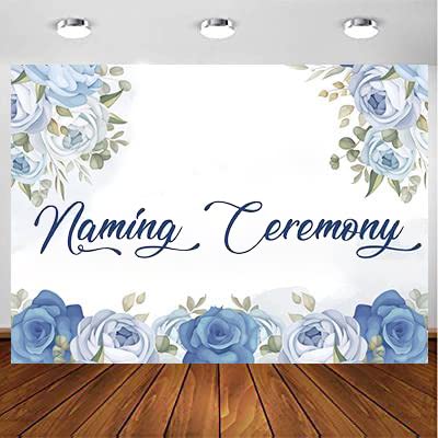 Naming Ceremony Floral Theme Boys Backdrop Banner Decoration