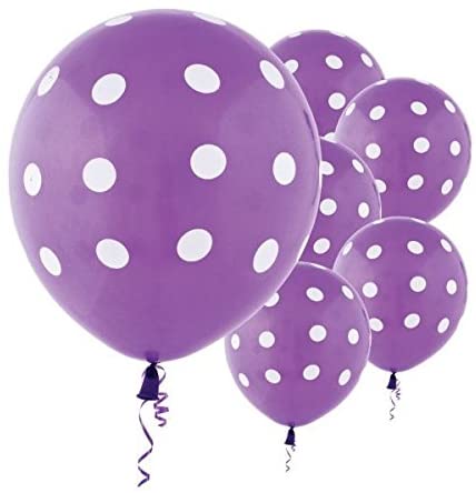 Purple Polka Dot Party Balloons-Birthday Parties,