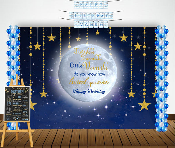 Twinkle Twinkle Little Star Boy Theme  Birthday Party Personalized Complete Kit