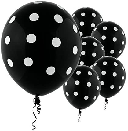 Black Polka Dot Party Balloons