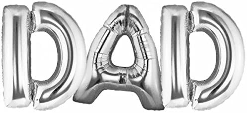 Dad Silver Foil Letter Balloon 16" Happy Father'S Day Best Daddy Decorations Mylar Foil