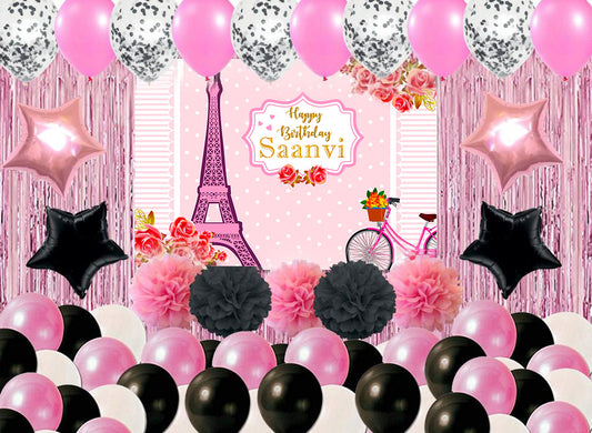 Oh La La Paris Theme Birthday Party Complete Decoration Kit 