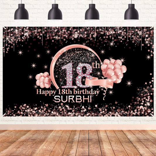 18th Birthday Party Backdrop 