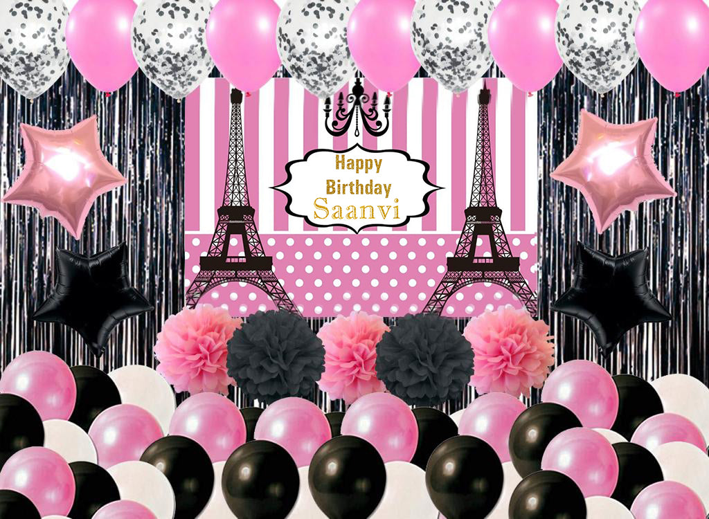 Oh La La Paris Theme Birthday Party Complete Decoration Kit 