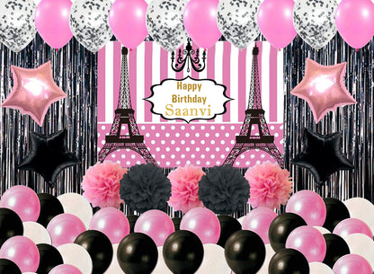 Oh La La Paris Theme Birthday Party Complete Decoration Kit 