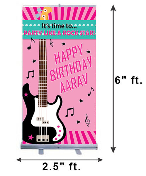 Rockstar Customized Welcome Banner Roll up Standee (with stand)