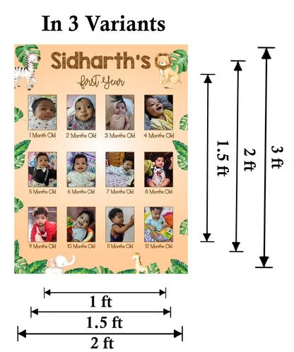 My First Year Customized Chalkboard/Milestone Board for Kids Birthday Party