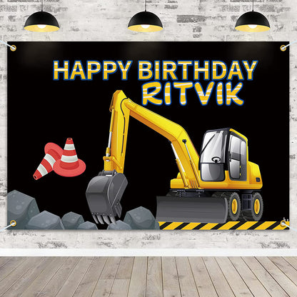 Construction Birthday Party Backdrop