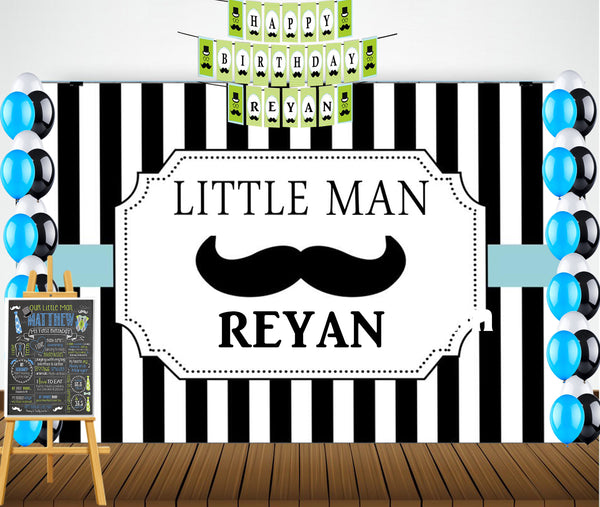 Little Man Birthday Party Personalized Complete Kit