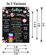 Tea Theme Customized Chalkboard/Milestone Board for Kids Birthday Party