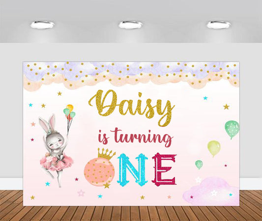 Some Bunny Is One Birthday Party Backdrop