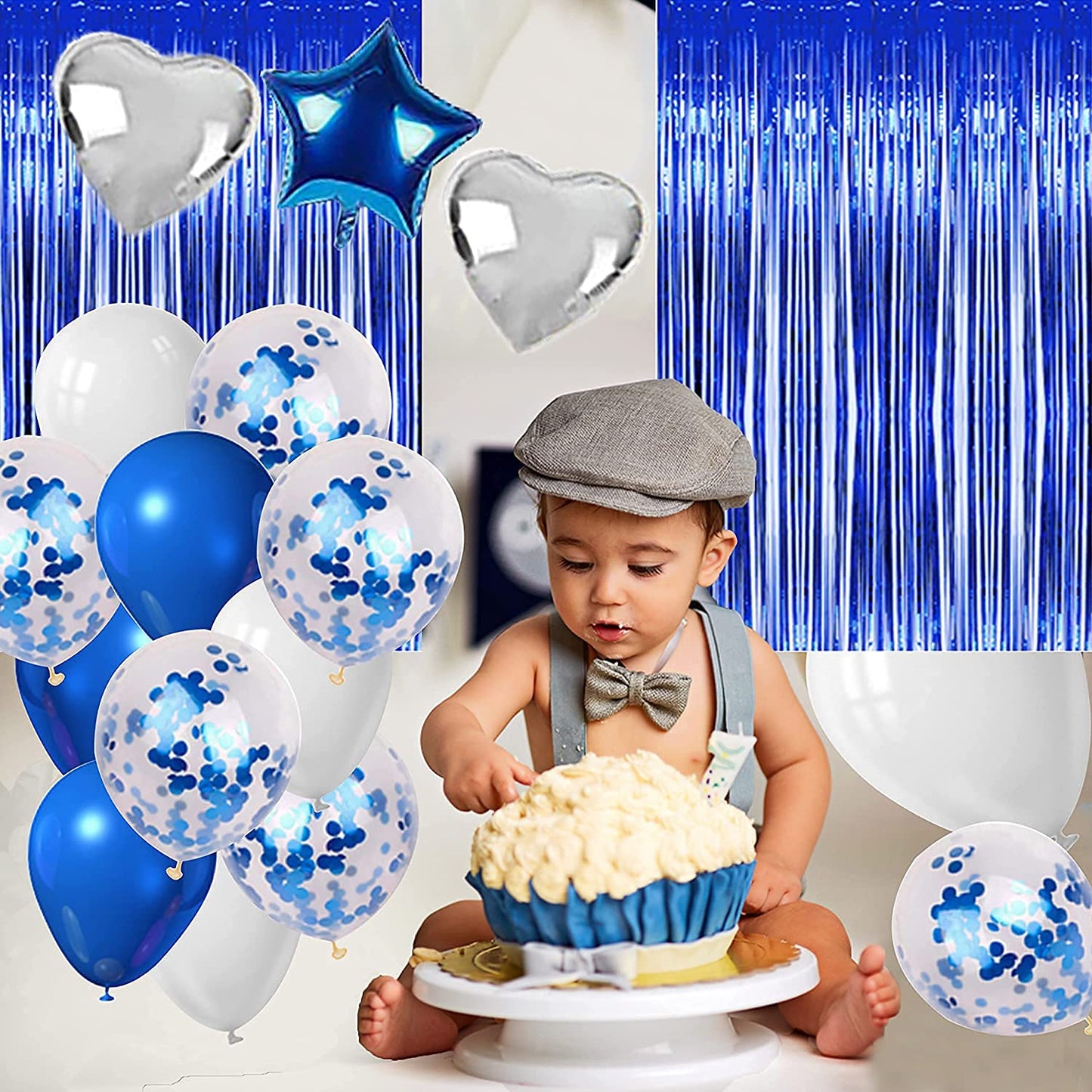 Blue Birthday Decorations for Boys and Men