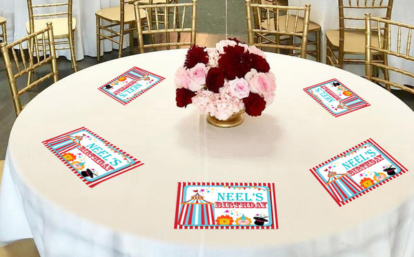 Carnival Theme Birthday Party Table Mats for Decoration