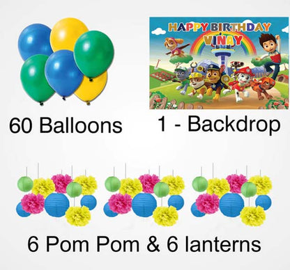Paw Patrol Theme Birthday Party Complete Decoration Kit
