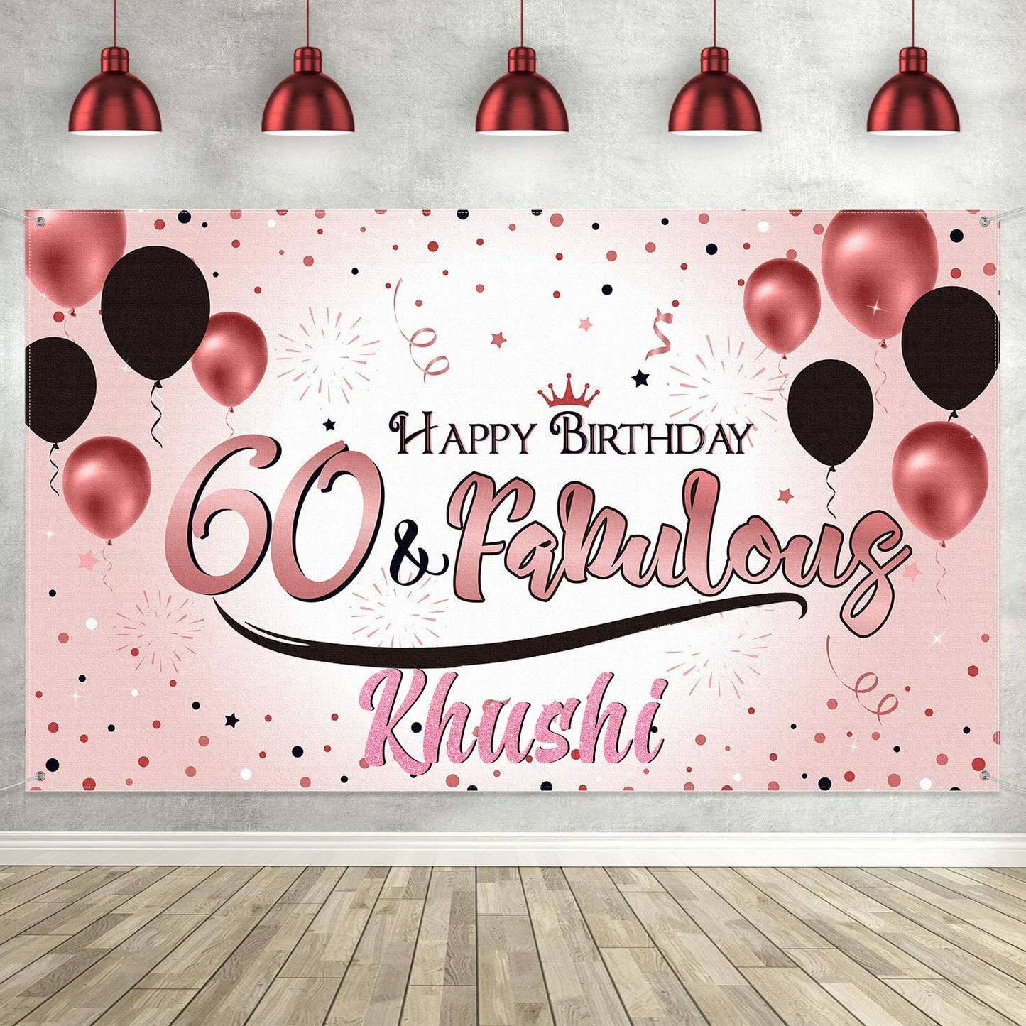 60th Birthday Party Backdrop 