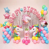 Baby Pink Happy Birthday Balloon Banners , Alphabet Balloons Banner for Baby Girls Birthday Party Decoration Teen Girls Women