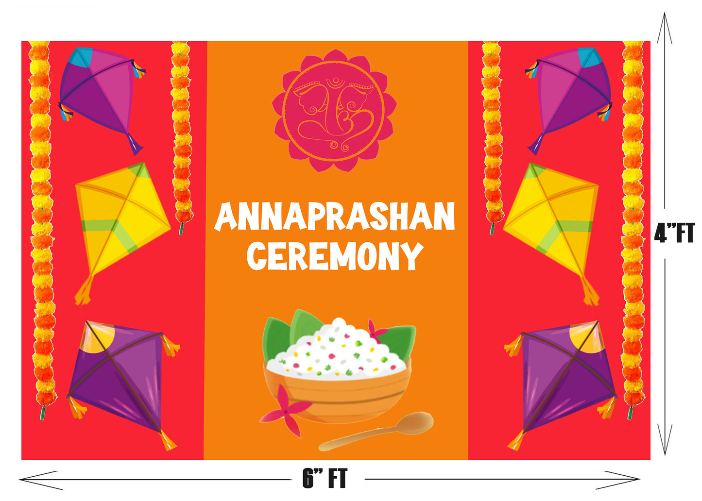 Annaprashan Ceremony Backdrop Banner Decoration
