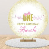 One Is Fun First Birthday Party  Round Backdrop